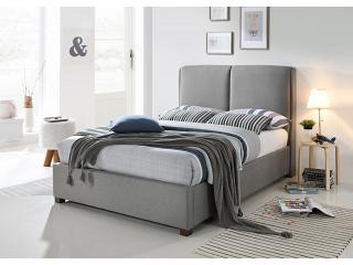 5ft King Size Oakland Light Grey Fabric Upholstered Bed Frame